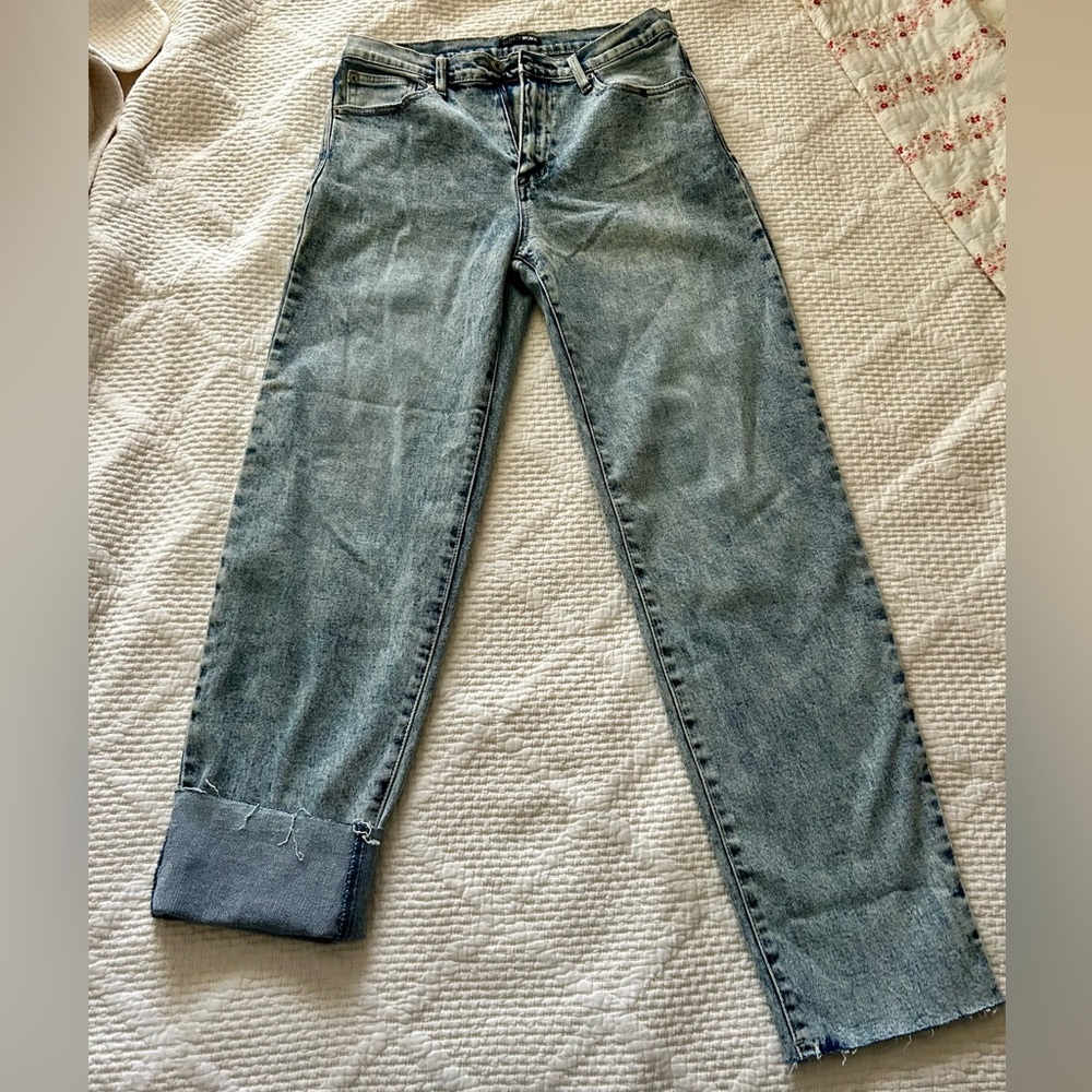Fashion Nova Acid Wash  High Waist Ankle Jeans